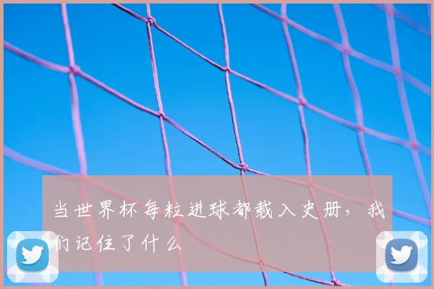 当世界杯每粒进球都载入史册，我们记住了什么